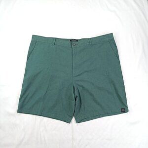Marc Anthony Mens Linen Shorts Size XXL Green Lightweight Breathable Summer